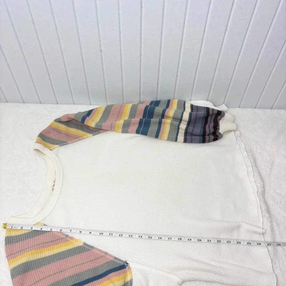 Free‎ People Rainbow Dreams Balloon-Sleeve Boho Top Size M